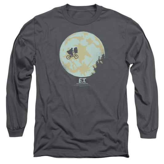 Et - In The Moon - Long Sleeve Adult 18/1 - Charcoal - Sm - Charcoal T-shirt