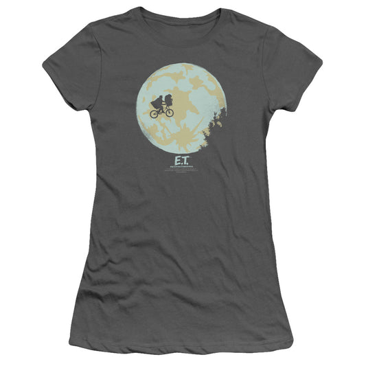 Et - In The Moon - Short Sleeve Junior Sheer - Charcoal - Sm - Charcoal T-shirt