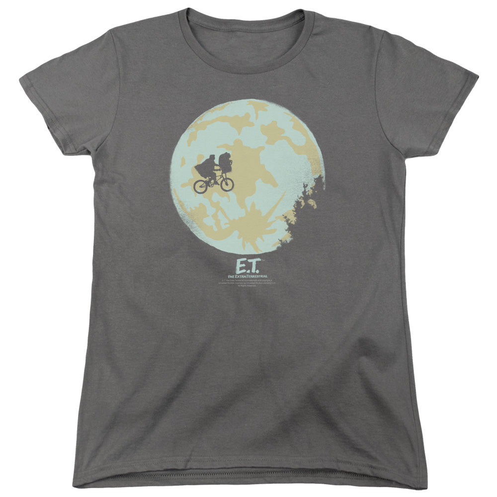 Et - In The Moon - Short Sleeve Womens Tee - Charcoal T-shirt