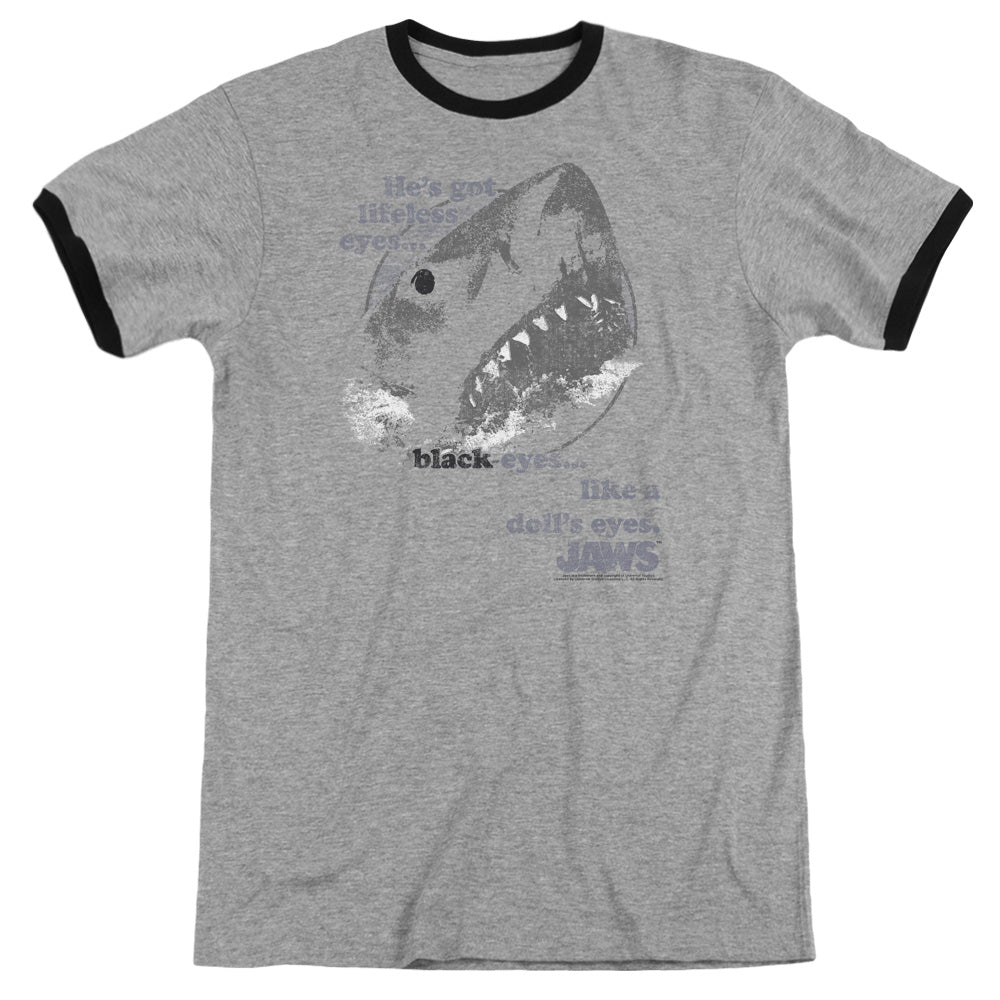 Jaws - Like A Dolls Eyes - Adult Ringer - Heather/black