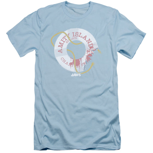 Jaws - Life Preserver - Short Sleeve Adult 30/1 - Light Blue T-shirt