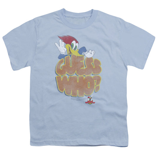 Woody Woodpecker - Guess Who - Short Sleeve Youth 18/1 - Light Blue T-shirt
