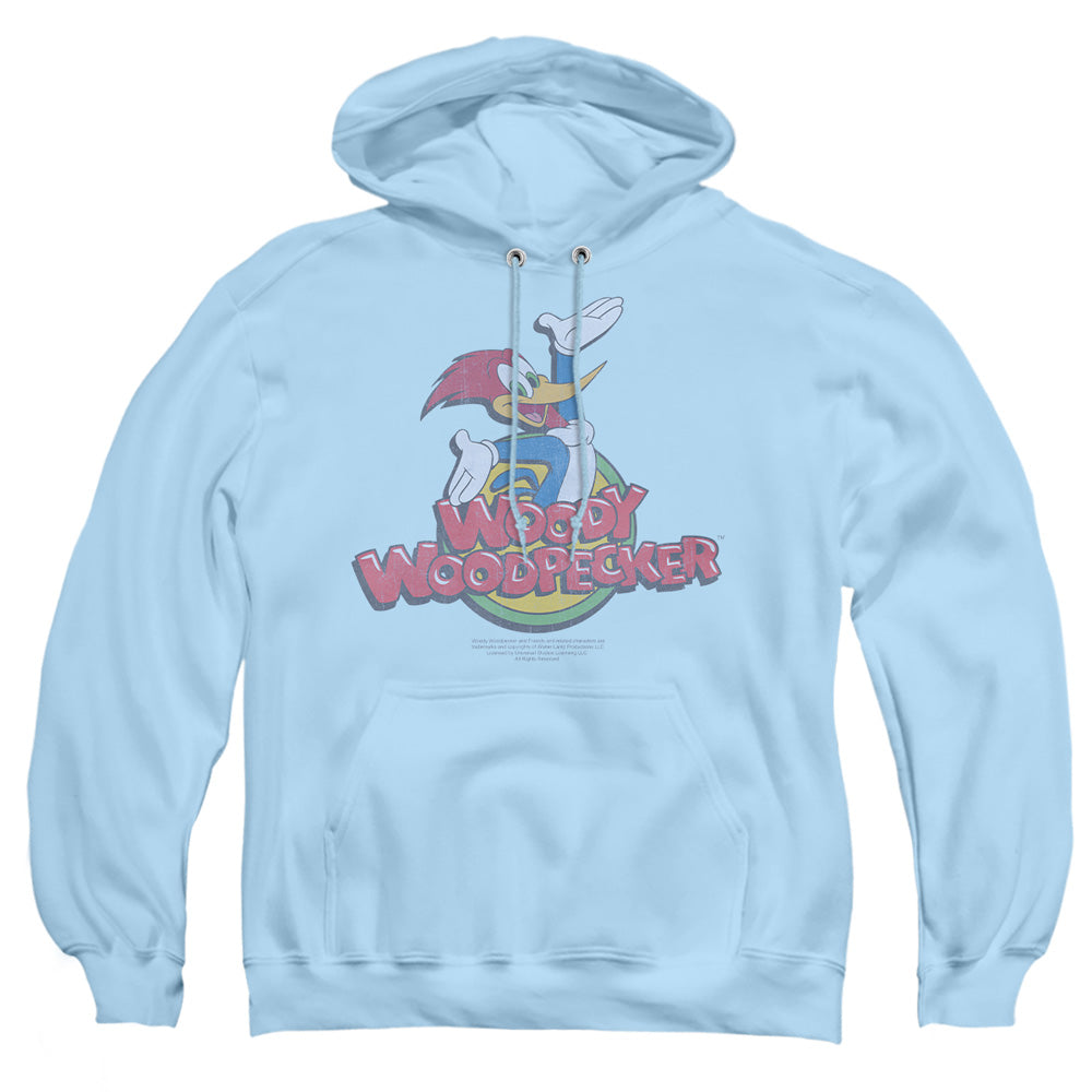 Woody Woodpecker - Retro Fade - Adult Pull-over Hoodie - Light Blue