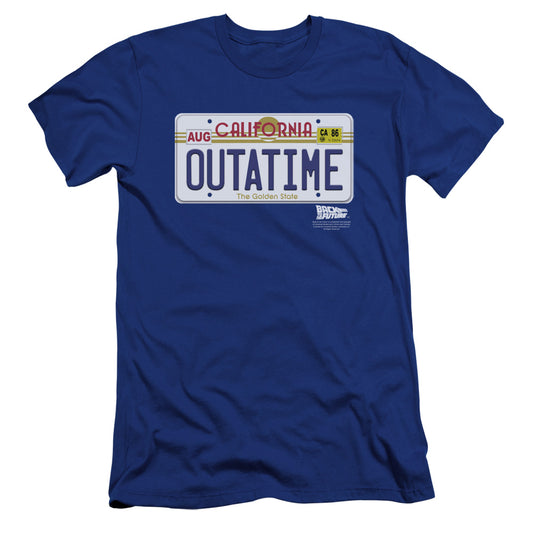 Back To The Future - Outatime Plate-premuim Canvas Adult Slim Fit 30/1 - Royal Blue