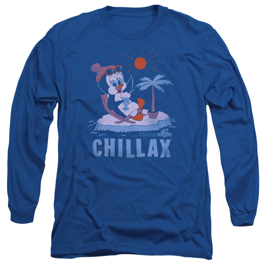 Chilly Willy - Chillax - Long Sleeve Adult 18/1 - Royal - Sm - Royal Blue T-shirt