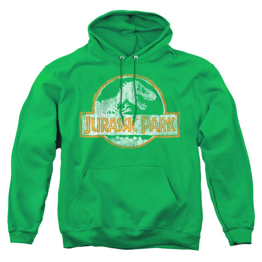 Jurassic Park - Jp Orange - Adult Pull-over Hoodie - Kelly Green