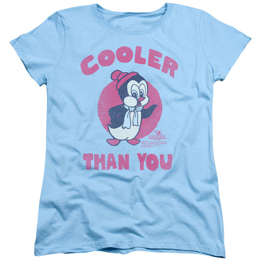 Chilly Willy - Cooler Than You - Short Sleeve Womens Tee - Light Blue - Sm - Light Blue T-shirt