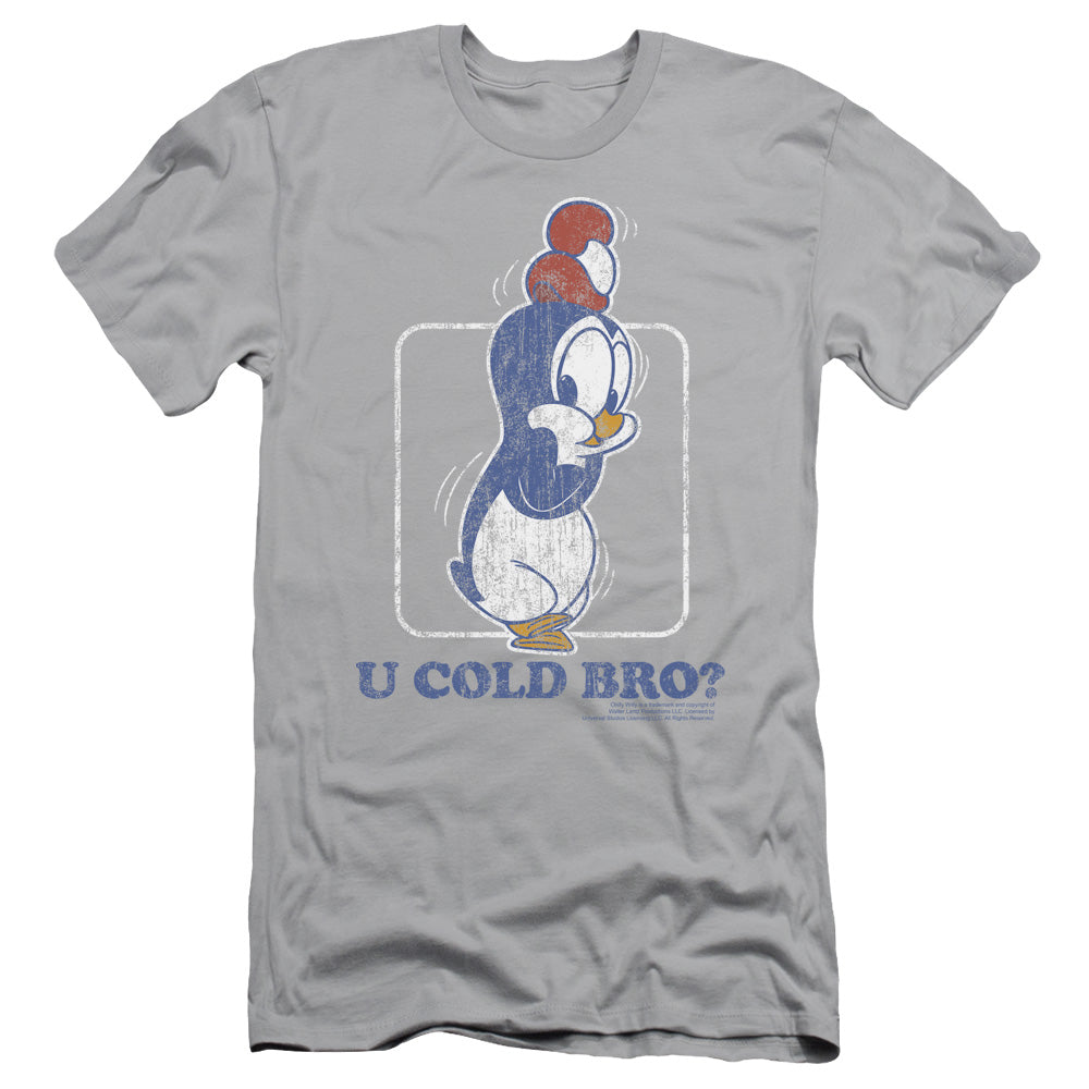 CHILLY WILLY U COLD BRO - S/S ADULT 30/1 - SILVER - SM - SILVER T-Shirt