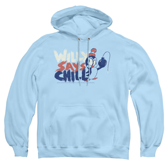 Chilly Willy - I Say Chill - Adult Pull-over Hoodie - Light Blue - Sm - Light Blue