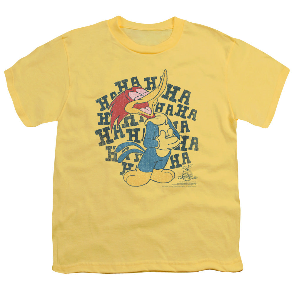 WOODY WOODPECKER LAUGH IT UP - S/S YOUTH 18/1 - BANANA T-Shirt
