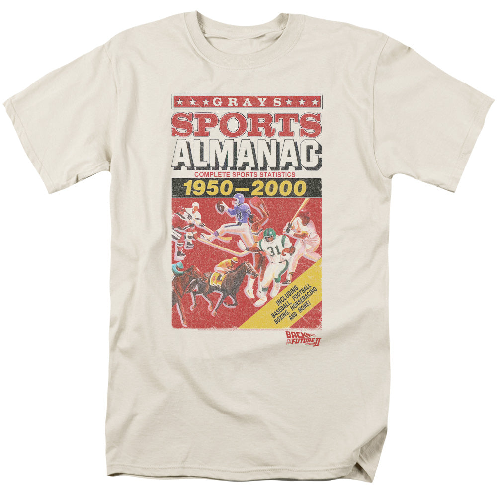 Back To The Future Ii - Sports Almanac - Short Sleeve Adult 18/1 - Cream - Sm - Cream T-shirt