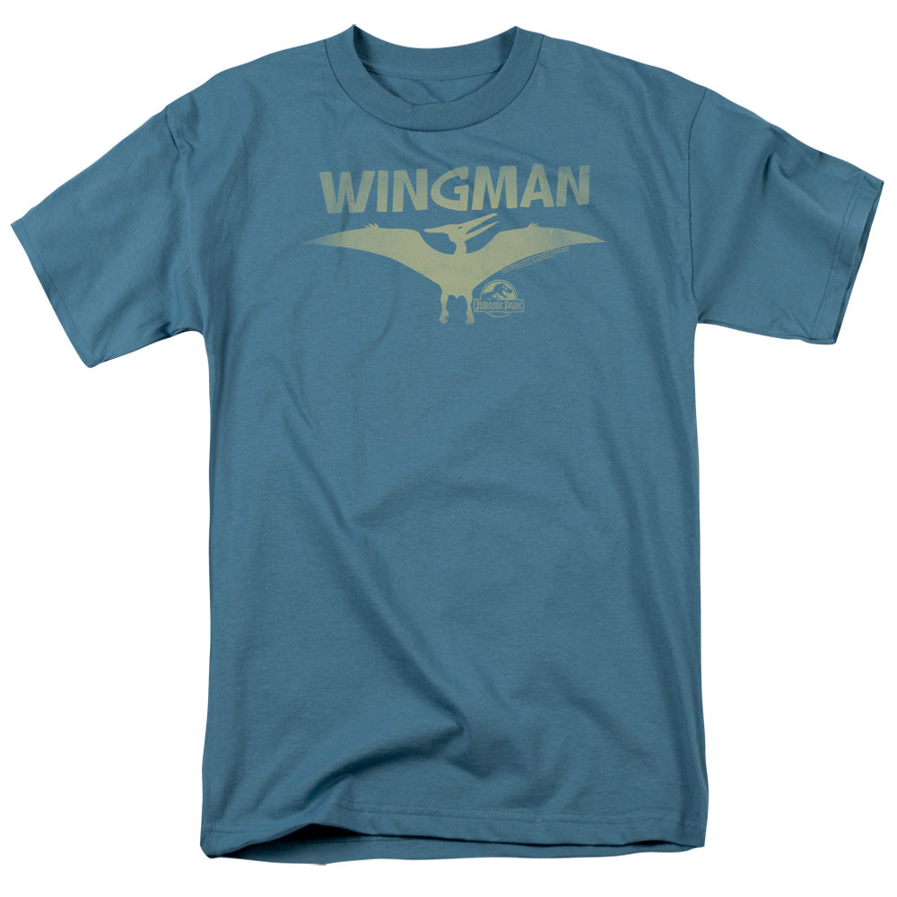 Jurassic Park - Wingman - Short Sleeve Adult 18/1 - Slate T-shirt