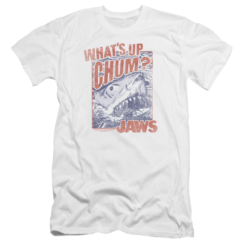 Jaws - Chum-premuim Canvas Adult Slim Fit 30/1 - White