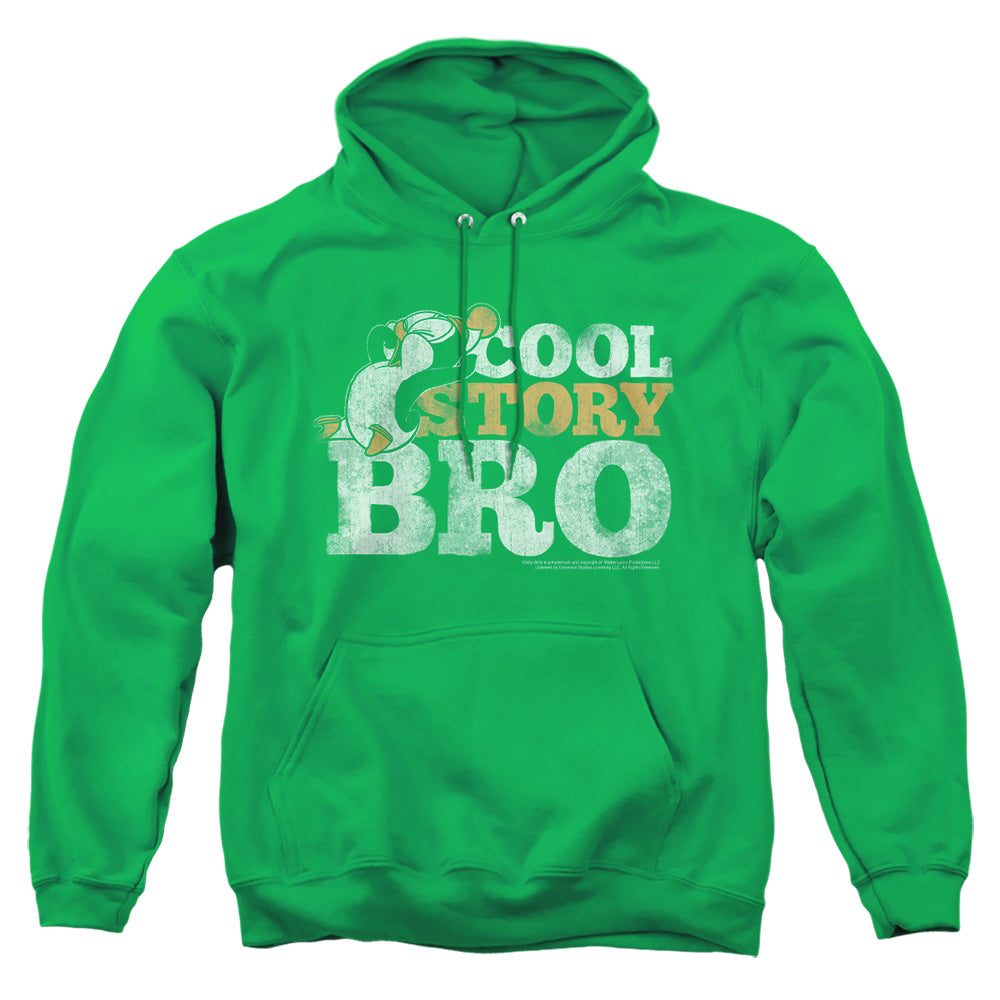 Chilly Willy - Cool Story - Adult Pull-over Hoodie - Kelly Green - Sm - Kelly Green