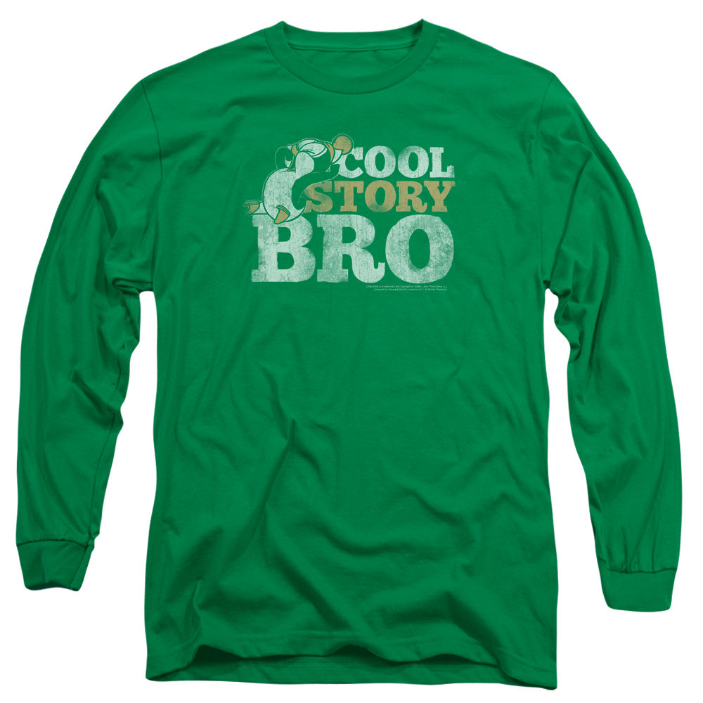 Chilly Willy - Cool Story - Long Sleeve Adult 18/1 - Kelly Green - Sm - Kelly Green T-shirt