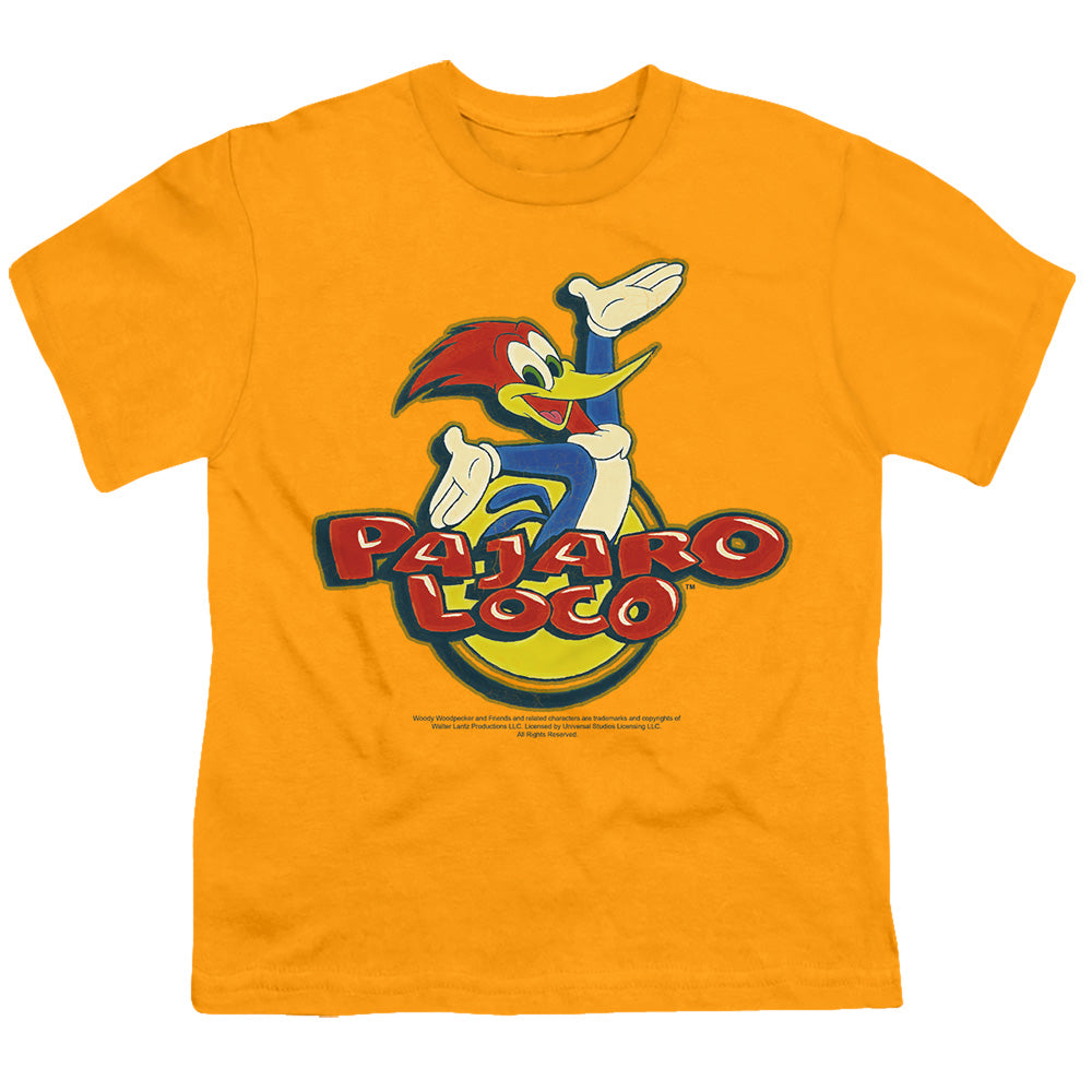 Woody Woodpecker - Loco - Short Sleeve Youth 18/1 - Kelly Green T-shirt