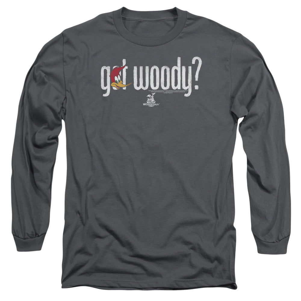 Woody Woodpecker - Got Woody - Long Sleeve Adult 18/1 - Charcoal T-shirt