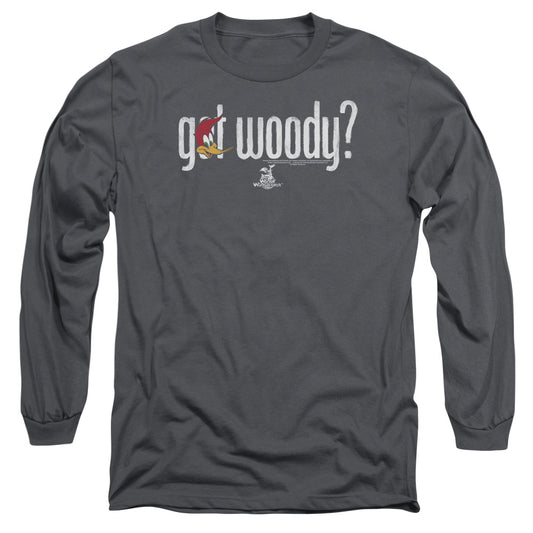 Woody Woodpecker - Got Woody - Long Sleeve Adult 18/1 - Charcoal T-shirt