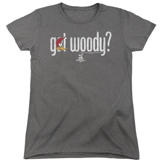 Woody Woodpecker - Got Woody - Short Sleeve Womens Tee - Charcoal T-shirt