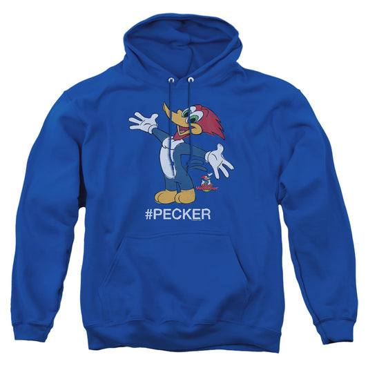 Woody Woodpecker - Hashtag Woody - Adult Pull-over Hoodie - Royal Blue