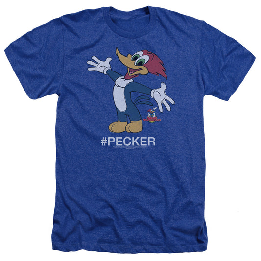 Woody Woodpecker - Hashtag Woody - Adult Heather - Royal Blue