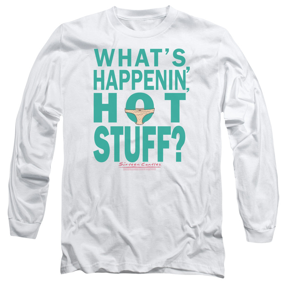 Breakfast Club - Whats Happenin - Long Sleeve Adult 18/1 - White - Sm - White T-shirt