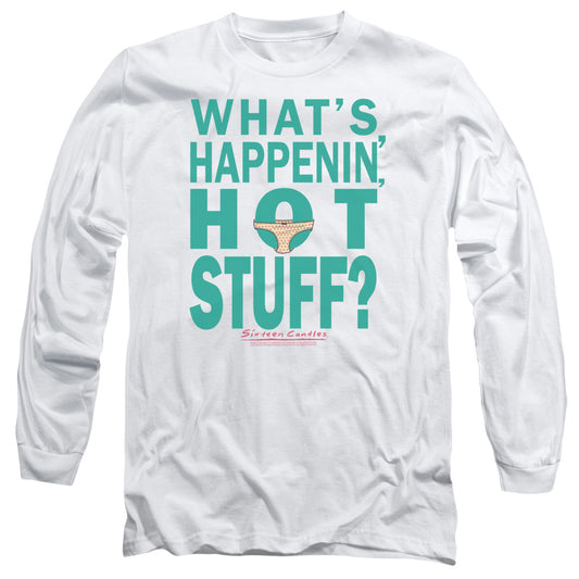 Breakfast Club - Whats Happenin - Long Sleeve Adult 18/1 - White - Sm - White T-shirt