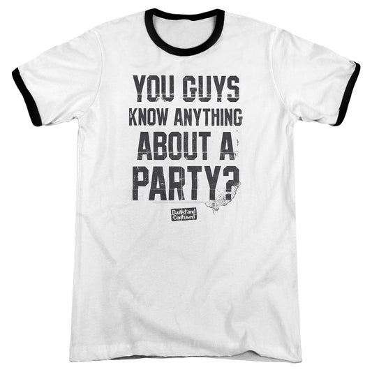 Dazed And Confused - Party Time - Adult Ringer - White/black