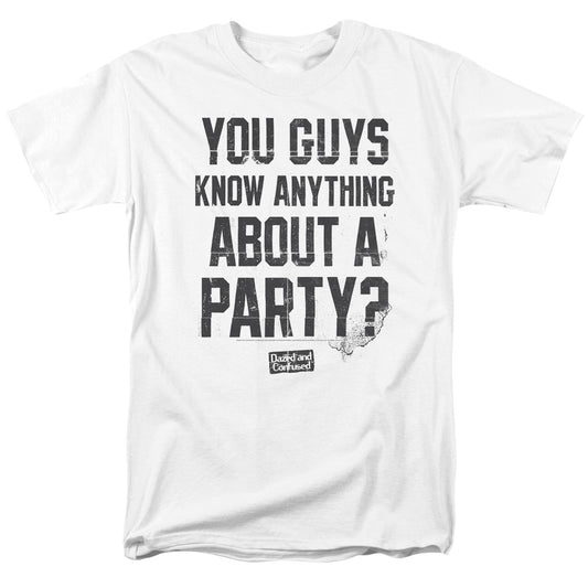 Dazed And Confused - Party Time - Short Sleeve Adult 18/1 - White - Sm - White T-shirt