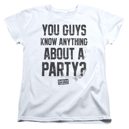 Dazed And Confused - Party Time - Short Sleeve Womens Tee - White - Sm - White T-shirt
