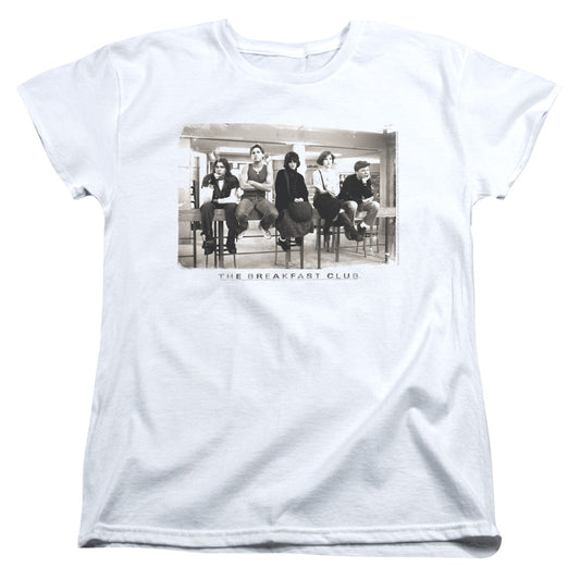 Breakfast Club - Mugs - Short Sleeve Womens Tee - White - Sm - White T-shirt