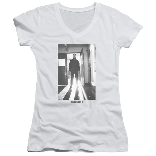 Halloween Ii - Monster - Junior V-neck - White - Sm - White