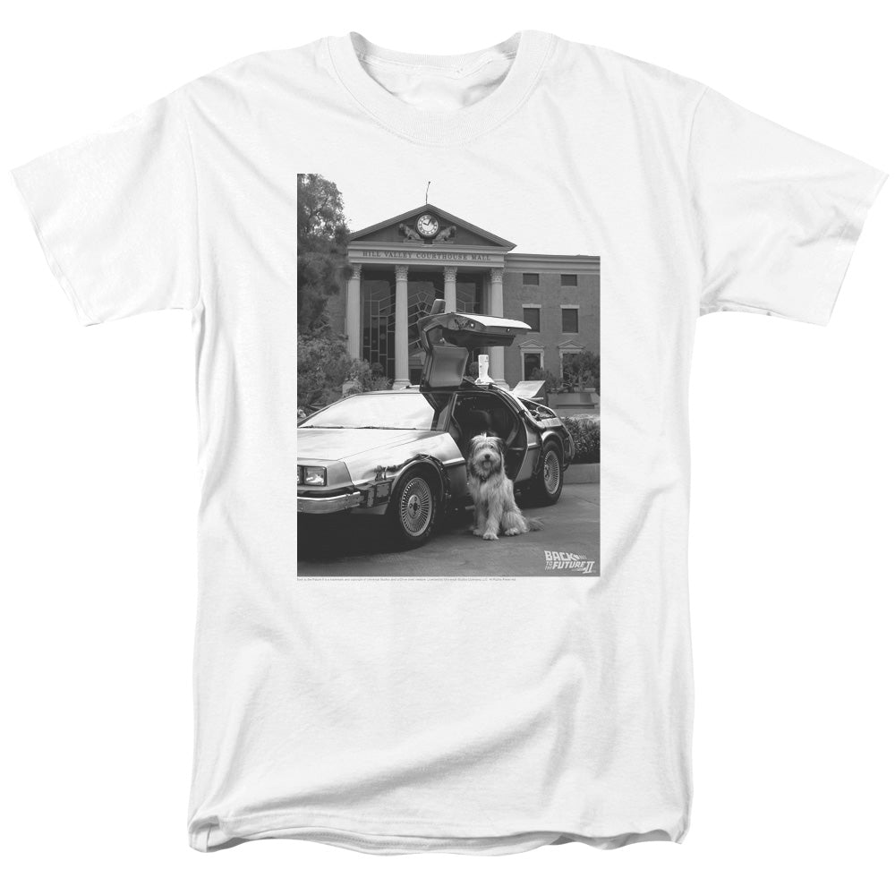 Back To The Future Ii - Einstein - Short Sleeve Adult 18/1 - White - Sm - White T-shirt
