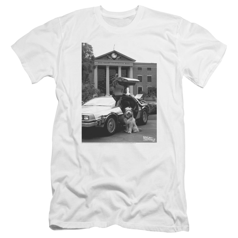 Back To The Future Ii - Einstein-premuim Canvas Adult Slim Fit 30/1 - White