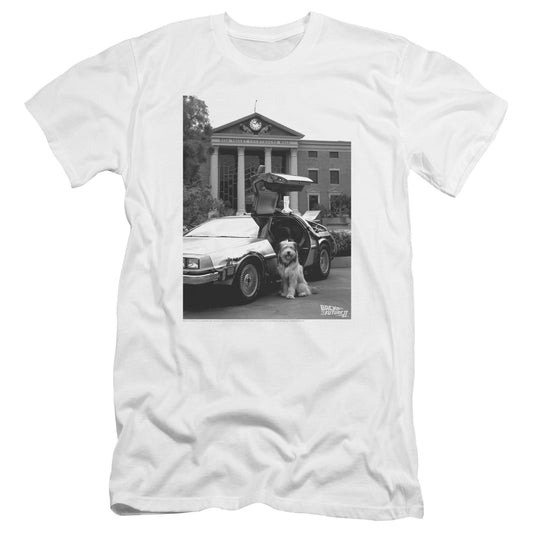 Back To The Future Ii - Einstein-premuim Canvas Adult Slim Fit 30/1 - White
