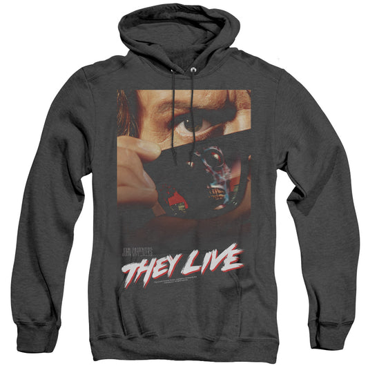 They Live - Poster - Adult Heather Hoodie - Black