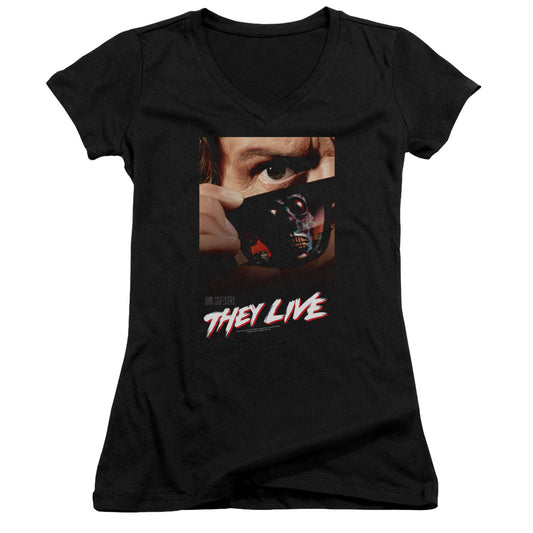 They Live - Poster - Junior V-neck - Black