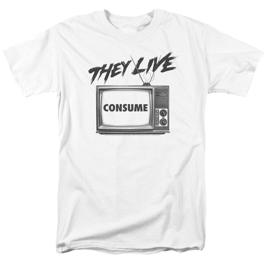 They Live - Consume - Short Sleeve Adult 18/1 - White T-shirt