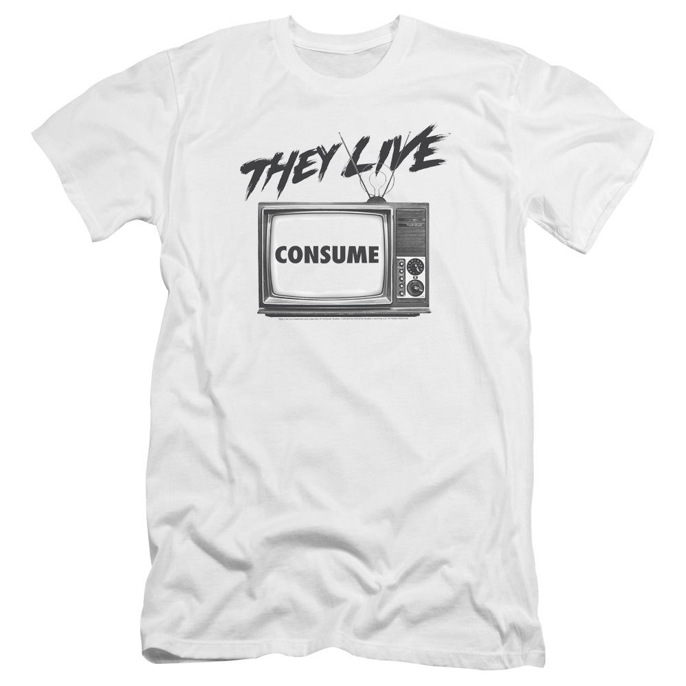 They Live - Consume-premuim Canvas Adult Slim Fit 30/1 - White