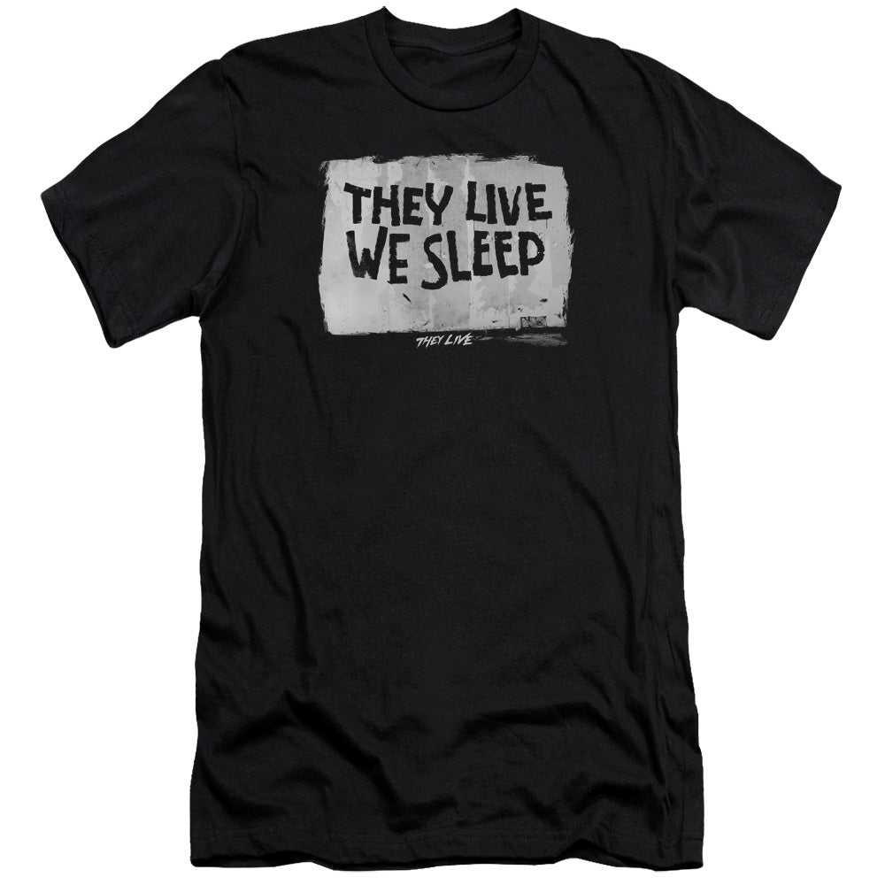 They Live - We Sleep-premuim Canvas Adult Slim Fit 30/1 - Black