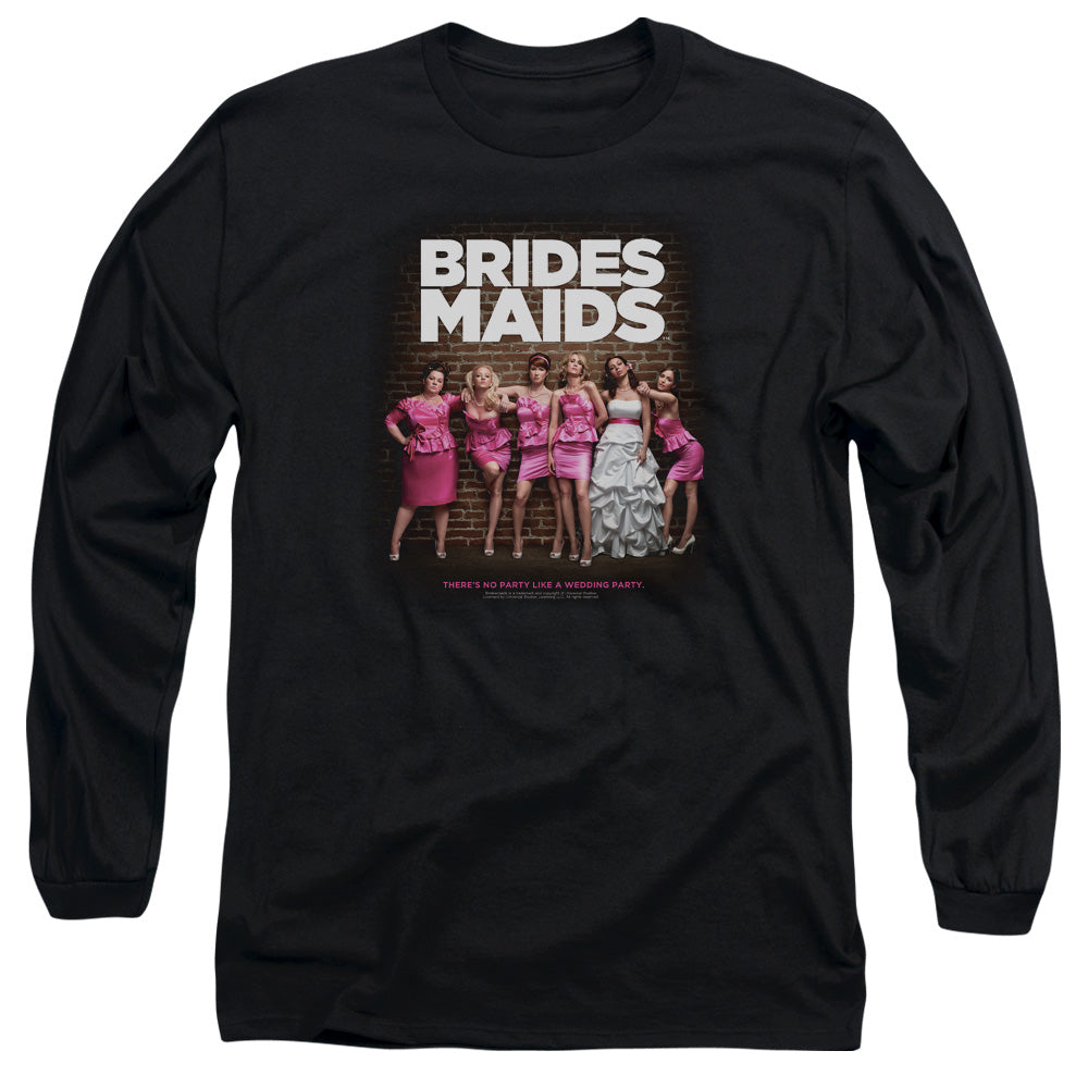 Bridesmaids - Poster - Long Sleeve Adult 18/1 - Black - Sm - Black T-shirt