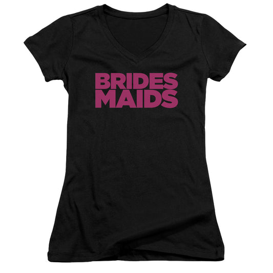 Bridesmaids - Logo - Junior V-neck - Black - Sm - Black