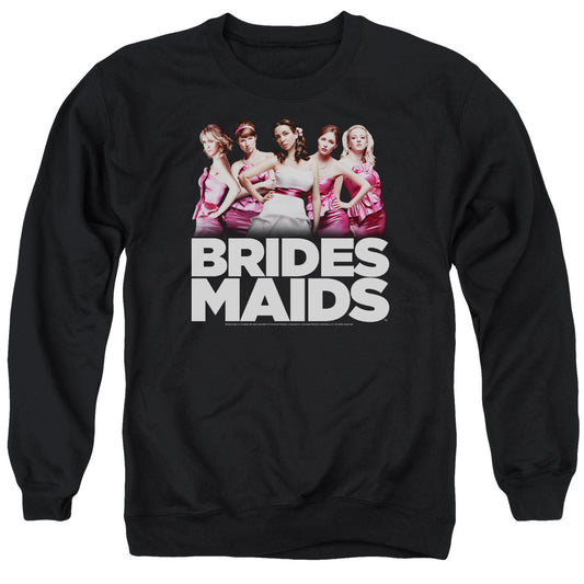 Bridesmaids Maids - Adult Crewneck Sweatshirt - Black