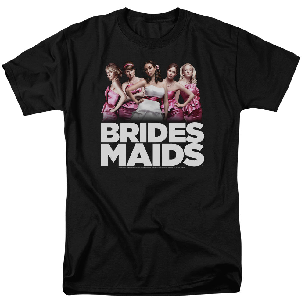 Bridesmaids - Maids - Short Sleeve Adult 18/1 - Black - Sm - Black T-shirt