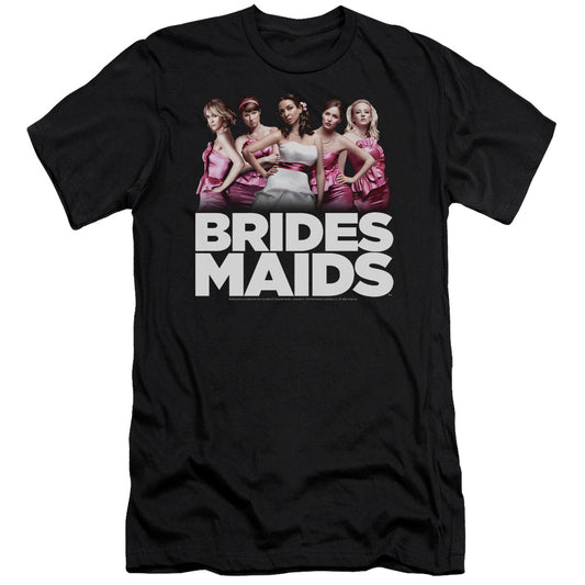Bridesmaids - Maids - Short Sleeve Adult 30/1 - Black - Sm - Black T-shirt
