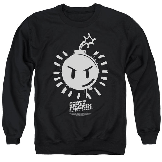Scott Pilgrim - Sex Bob Omb Logo - Adult Crewneck Sweatshirt - Black