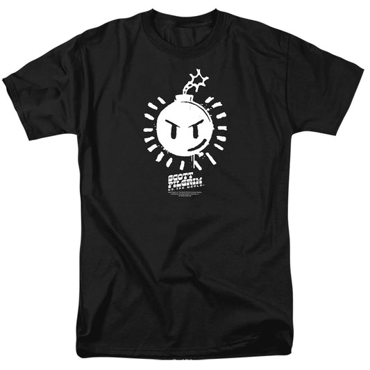 Scott Pilgrim - Sex Bob Omb Logo - Short Sleeve Adult 18/1 - Black T-shirt