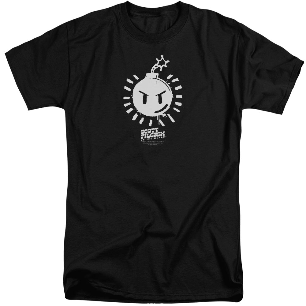 Scott Pilgrim - Sex Bob Omb Logo - Short Sleeve Adult Tall - Black T-shirt