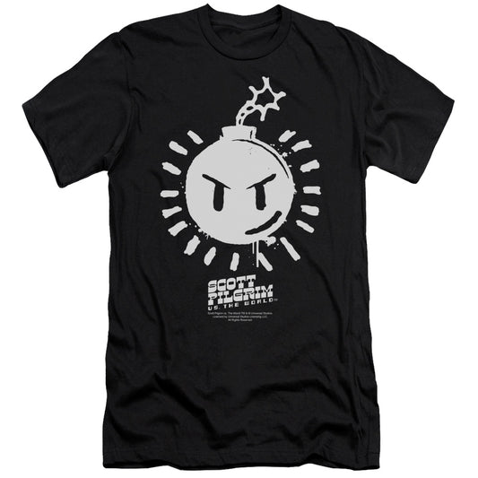 Scott Pilgrim - Sex Bob Omb Logo - Short Sleeve Adult 30/1 - Black T-shirt
