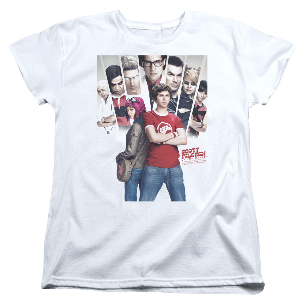 Scott Pilgrim - Pilgrim Poster - Short Sleeve Womens Tee - White T-shirt